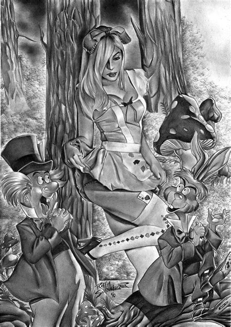 Alice Wonderland Art By Rafaschneider2016art On Deviantart Dark Alice