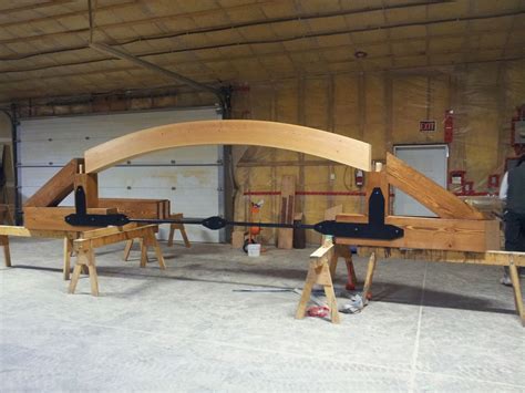 Our shepherd hut curved timber roofs are made from canadian poplar, renowned for its strength, straight grain and smooth finish. Curved truss assembled in a shop to check the fitting with ...