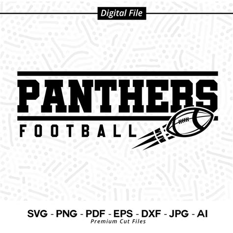 Football Svg Panthers Football Svg Panther Football Svg Panther