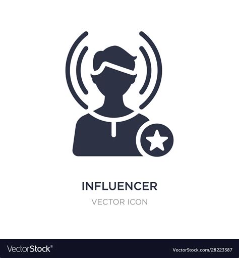 Influencer Icon On White Background Simple Vector Image