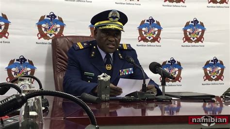 Acting Chief Of The Namibian Defence Force Addresses Illegal Occupation
