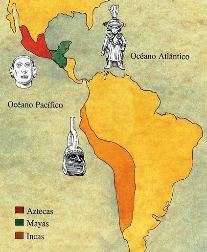 Ubicaci N De Los Mayas Aztecas E Incas En El Mapa De Am Rica Mapa De