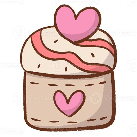 Cartoon Cake With Heart In The Middle Png 35195956 Png
