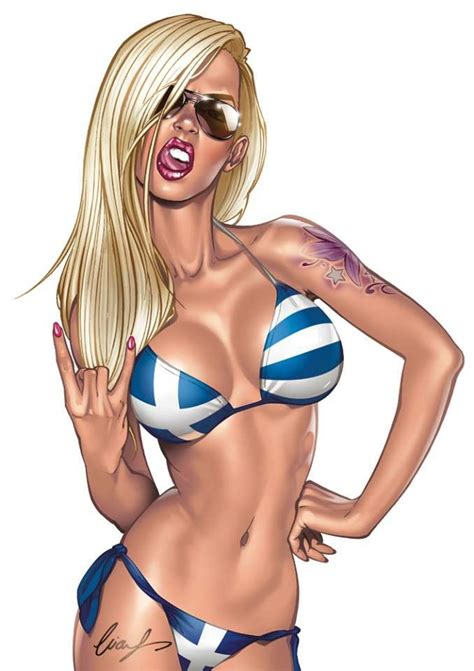 Blonde Bikini Girl Art Of Elias Chatzouidis Comicgirl Artwork Draw