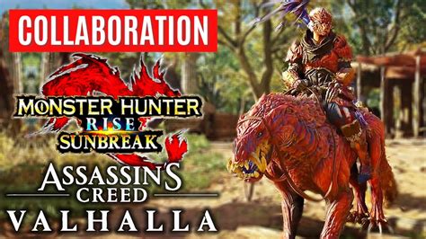 Monster Hunter Rise Sunbreak X Assassins Creed Valhalla Collaboration