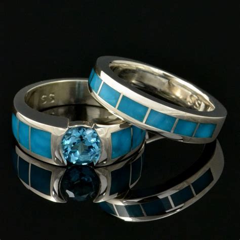Turquoise Wedding Ring Sets Turquoise Wedding Rings Turquoise Ring
