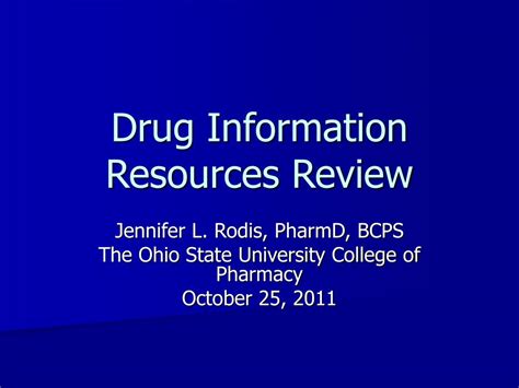 Ppt Drug Information Resources Review Powerpoint Presentation Free