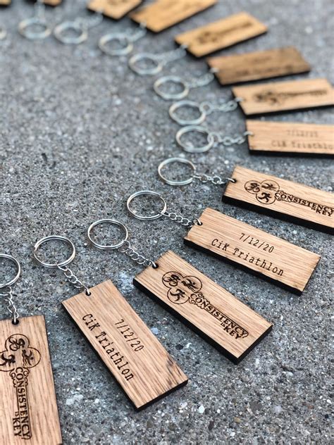 Custom Business Logo Keychains Laser Engraved From 100 Etsy