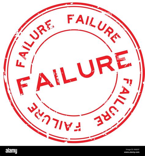 Grunge Red Failure Word Round Rubber Seal Stamp On White Background