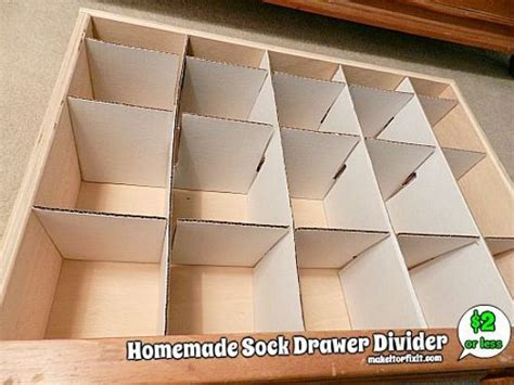 Easy way to make socks organiser with old shirt or. Homemade Sock Drawer Divider | Diy drawer dividers, Diy ...