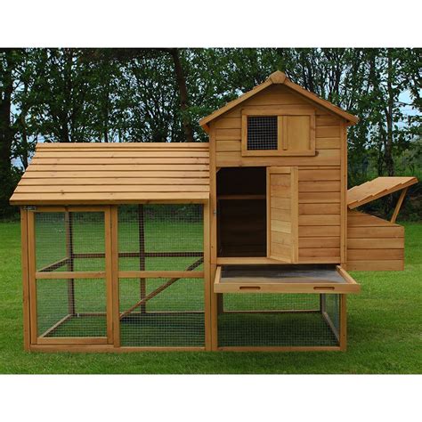Large Deluxe Chicken Coop Hen House Complete With Nest Boxes Perches
