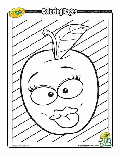 Crayola Coloring Pages Apple Silly Scents Sour