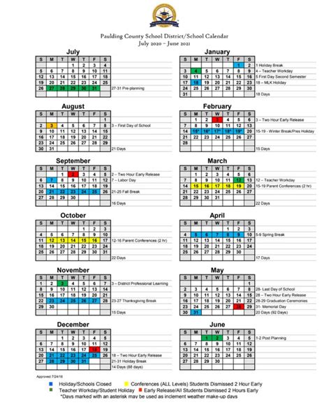 Paulding Approves Calendars For 2019 2020 2020 2021 School Years
