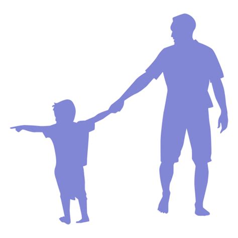 Diseño Png Y Svg De Silueta De Padre E Hijo Para Camisetas