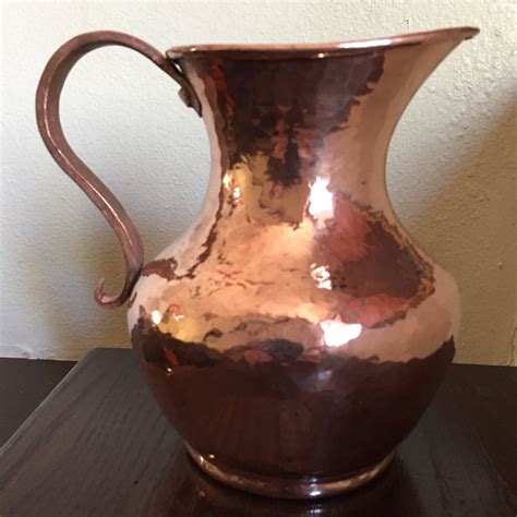 Pure Hammered Copper Pitcher 1 Liter 100 Pure Copper