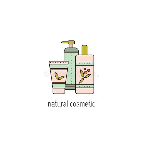 Natural Cosmetics Line Icon Stock Vector Illustration Of Health Line