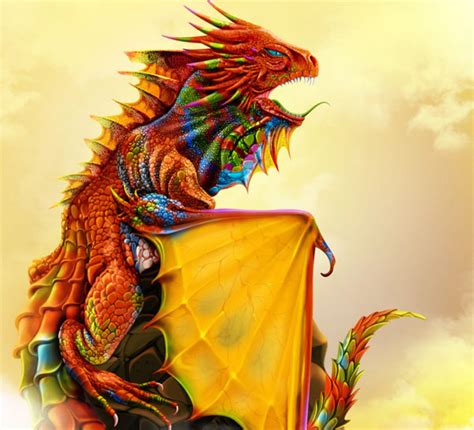 Awesome Rainbow Dragon Wallpaper