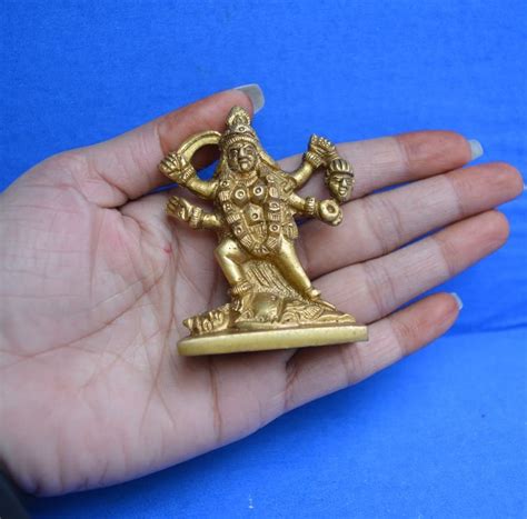 buy brass maa maha kali on shiva brass statue hindu idol 2 5 inch ~ powerful spiritual goddess