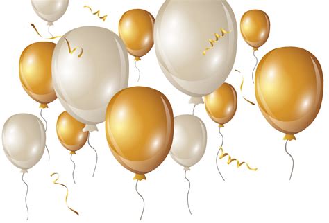 Gold And White Balloons Png Images And Photos Finder