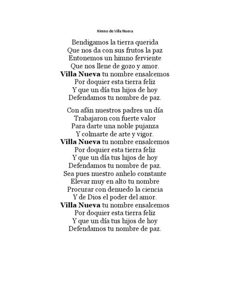 Himno De Villa Nueva Pdf