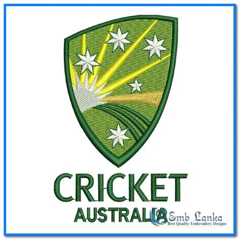 Australia National Cricket Team Logo Embroidery Design Emblanka