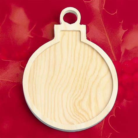 Unfinished Wood Christmas Ornament With Inlay All Wood Cutouts Wood