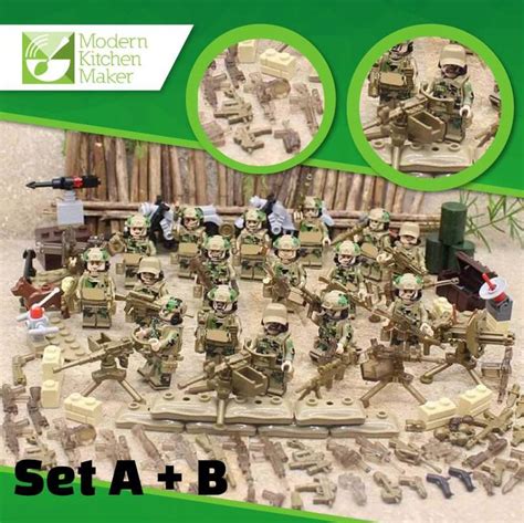 Compatible Lego Army Men Minifigure Set Of 16 Special Forces Army