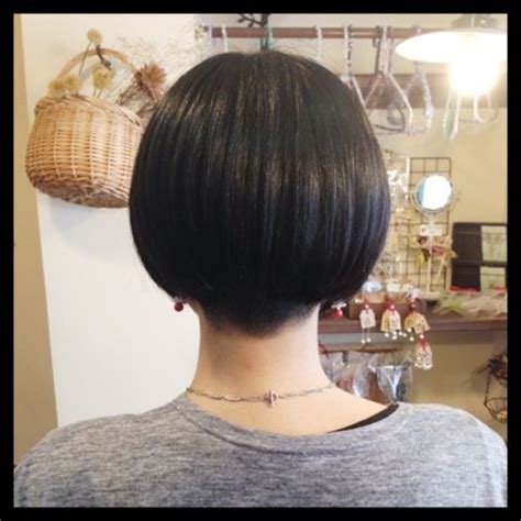 One day we love the hair we have and show it off, but the next day we envy our friend with perfect locks and wish we had her mane. buzzed nape | Angled bob, Stacked angled bob, Bob