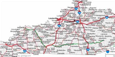 Louisville Kentucky State Map