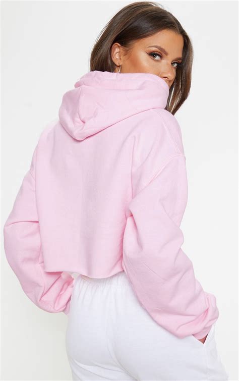 Prettylittlething Light Pink Embroidered Hoodie Prettylittlething