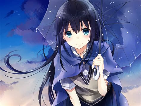 Sexy Anime Girl With Blue Hair Ibikinicyou