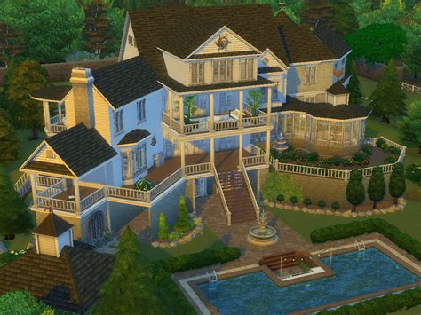 I Finally Finished Building A Coastal Looking Mansion For The 64x64 Lot
