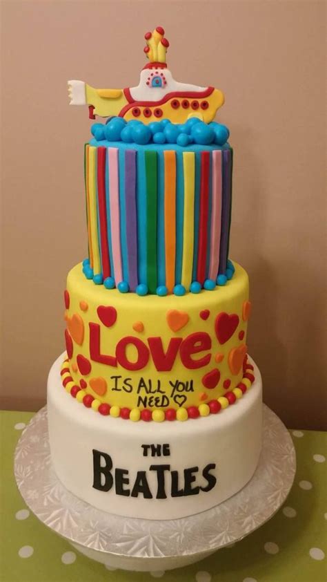 Beatles Cake More Beatles Birthday Cake Beatles Themed Party Beatles