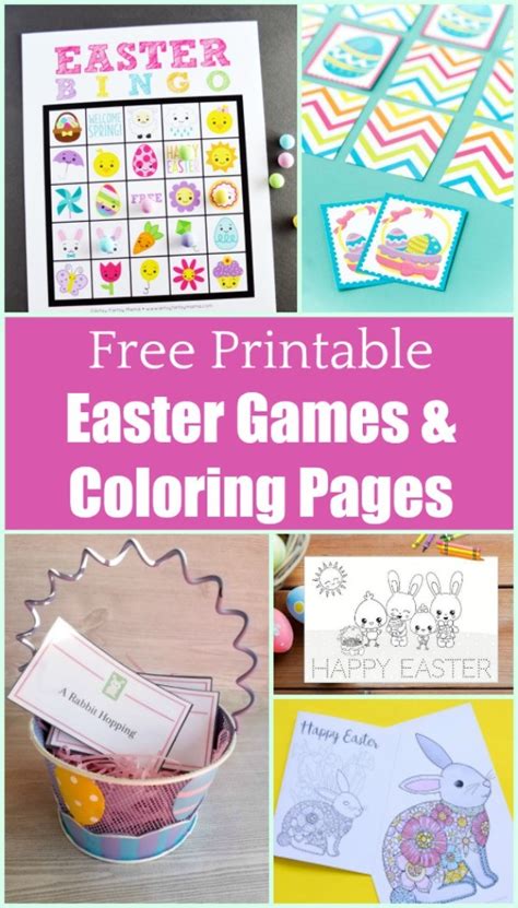 20 Free Printable Easter Games Coloring Pages And Activities