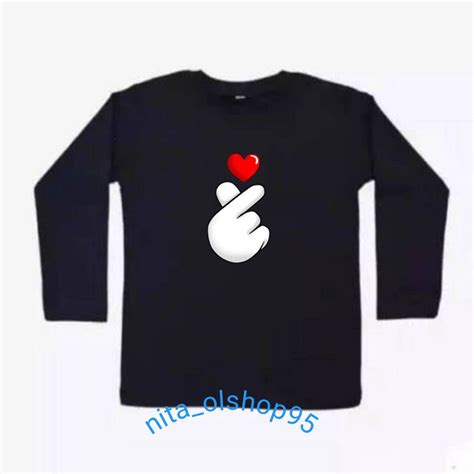 Baju Anak Lengan Panjang Baju Anak Emoji Love Baju Gambar Lazada