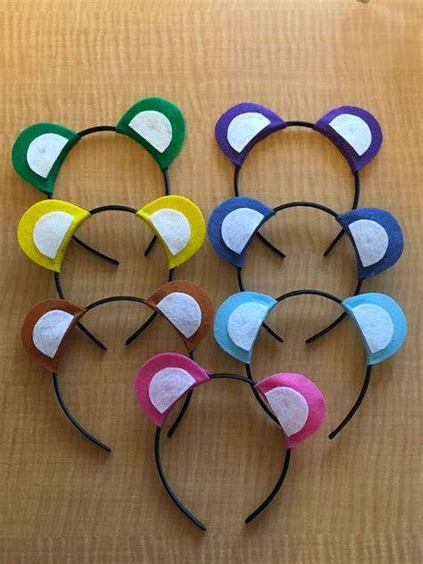 Set Of 10 Care Bear Inspired Ears Headbands Fun Party Favor Etsy