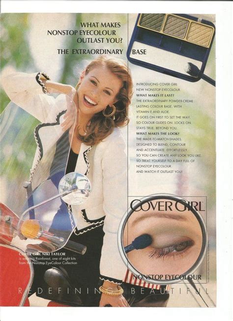 1993 Advertisement Cover Girl Niki Taylor Model Nonstop Eye Color
