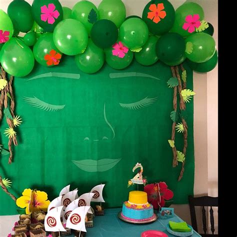 Diy Moana Birthday Party Backdrop Returns The Heart Of Te Fiti