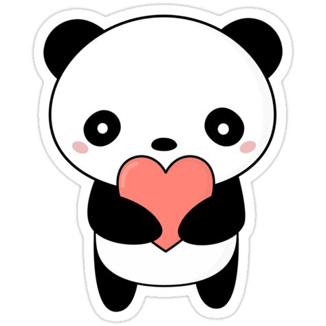Kawaii Cute Panda Bear Stickers By Happinessinatee Redbubble