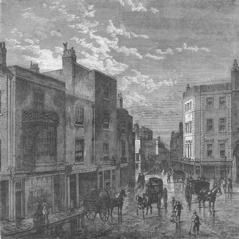 Kensington Kensington High Street In 1860 London C1880 Old Antique Print