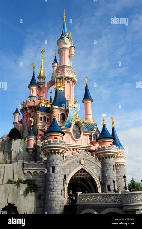 Sleeping Beauty Castle Fantasyland Disneyland Paris France Stock