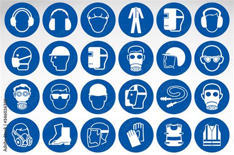 Required Personal Protective Equipment Ppe Symbolsafety Icon
