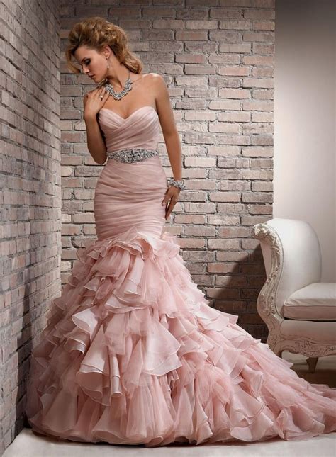 20 Beautiful Pink Wedding Dresses Wedding Outfit Pink Wedding