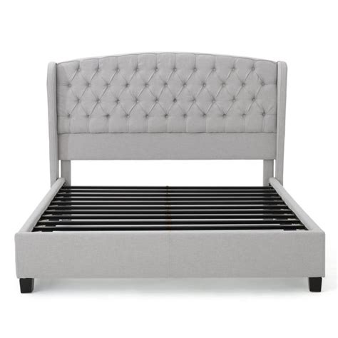 Twilight Fully Upholstered King Size Platform Bed Frame Low Profile