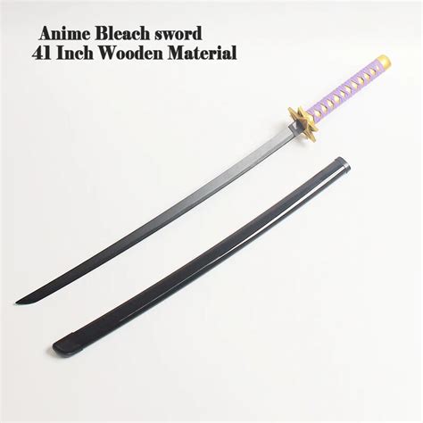 ☫4129 Inch Length Anime Bleach Sword Wooden Material Toshiro Hitsugaya Katanas Cosplay Props 1