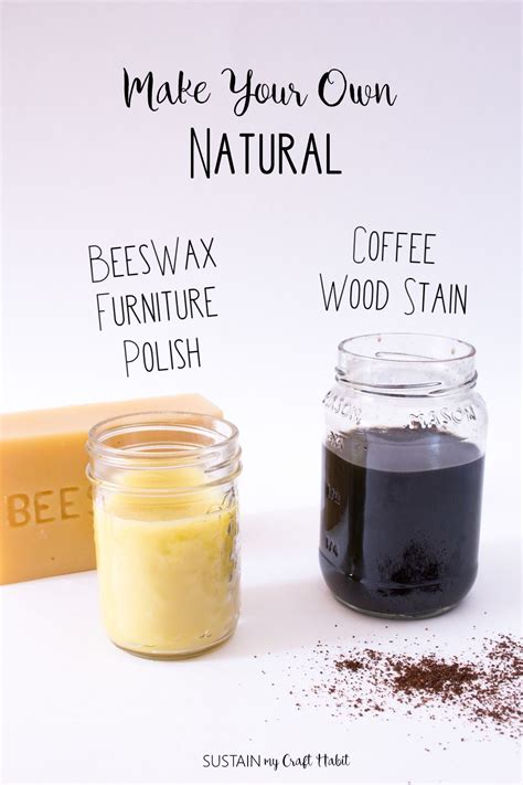 Once these homemade recipes have been mixed, pour them in clean, labeled glass or plastic containers. DIY Natural Coffee Wood Stain and Beeswax Furniture Polish ...