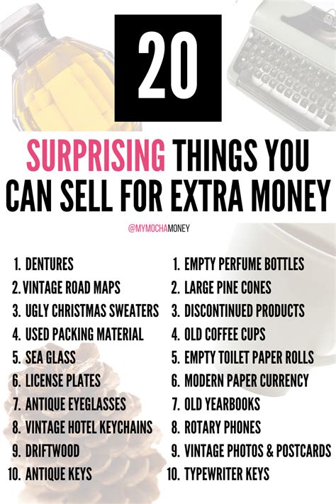 Surprising Items To Sell For Extra Money Things To Sell Extra Money Money Making Jobs