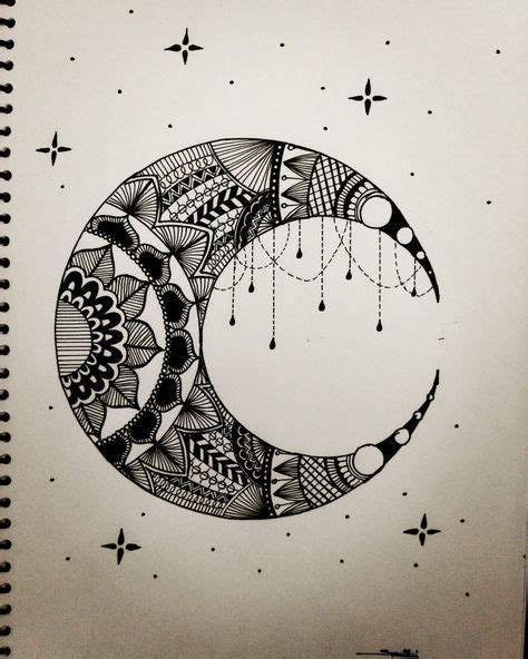 Zentangle Patterns Moon Free Patterns