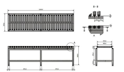 Roller Conveyor 3d Cad Model Library Grabcad