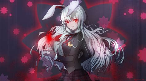 Anime Girl White Hair Red Eyes Wallpapers Wallpaper Cave